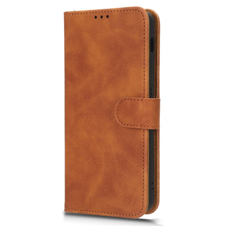 For OnePlus Nord 3 5G / Ace 2V PU Leather Flip Folio Wallet Case Stand Feature Skin-touch Shockproof Cell Phone Cover - Brown
