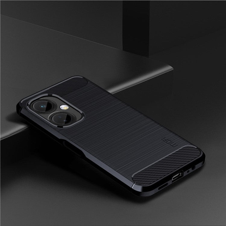MOFI JK TPU Series-1 for OnePlus Nord CE 3 Lite 5G / Nord N30 5G TPU Cover Carbon Fiber Brushed Phone Shell - Blue
