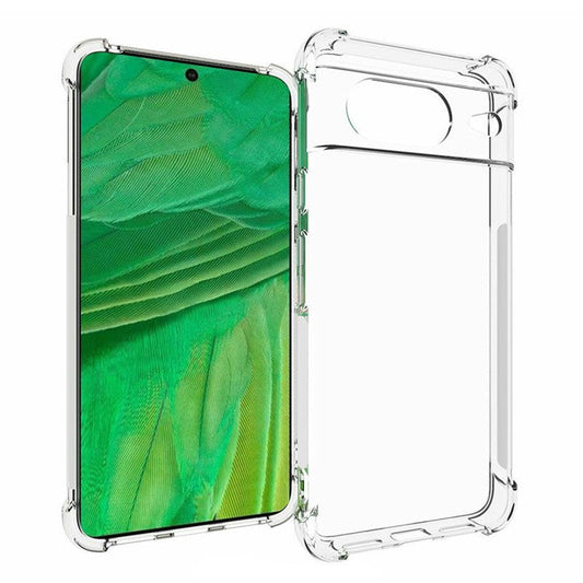 For Google Pixel 8 Anti-slip TPU Phone Case Four Corner Airbag Shockproof Transparent Phone Cover