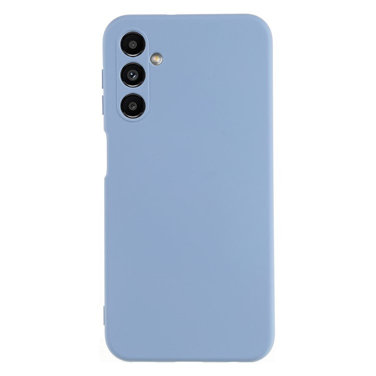 For Samsung Galaxy A24 4G (162.1 x 77.6 x 8.3mm) Precise Cutout Soft TPU Phone Case 2.0mm Liquid Silicone Texture Arc Edge Anti-drop Cover - Grey