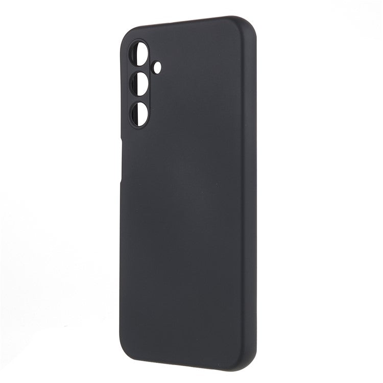 For Samsung Galaxy A24 4G (162.1 x 77.6 x 8.3mm) Precise Cutout Soft TPU Phone Case 2.0mm Liquid Silicone Texture Arc Edge Anti-drop Cover - Black