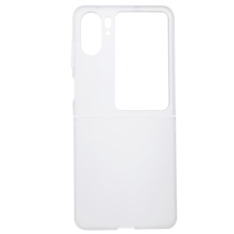 Shockproof Phone Case for Oppo Find N2 Flip 5G Anti-Drop Hard PC Matte Phone Cover - Transparent