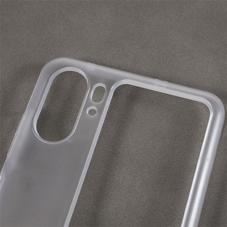 Shockproof Phone Case for Oppo Find N2 Flip 5G Anti-Drop Hard PC Matte Phone Cover - Transparent