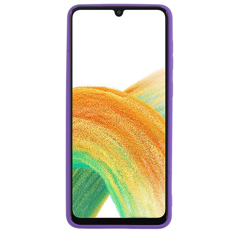 Phone Cover for Samsung Galaxy A33 5G Anti-scratch Double-Sided Matte TPU Phone Case - Purple