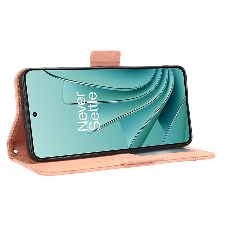 For OnePlus Nord 3 5G / Ace 2V Phone Leather Case Multiple Card Slots Phone Cover with Wallet Stand - Pink
