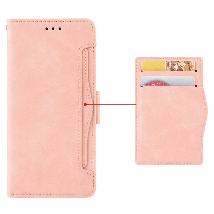 For OnePlus Nord 3 5G / Ace 2V Phone Leather Case Multiple Card Slots Phone Cover with Wallet Stand - Pink