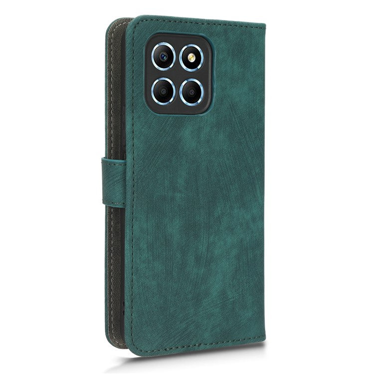 For Honor 70 Lite 5G / X6 4G / X8 5G / Play6C 4G Wallet Stand Leather Case RFID Blocking Phone Cover with Strap - Green
