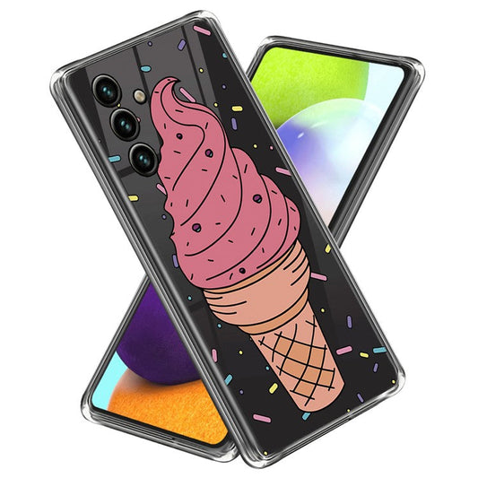 For Samsung Galaxy A24 4G (162.1 x 77.6 x 8.3mm) Flexible TPU Mobile Case IMD Pattern Printing Cell Phone Cover - Ice Cream