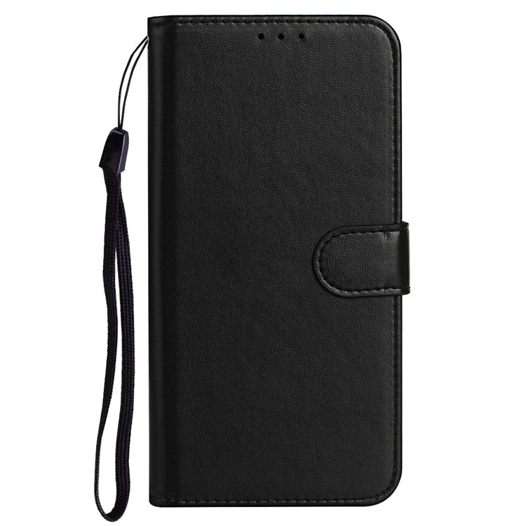 B40 For Google Pixel 6a Wallet Stand Phone Cover Anti-Dust PU Leather+TPU Cell Phone Case - Black