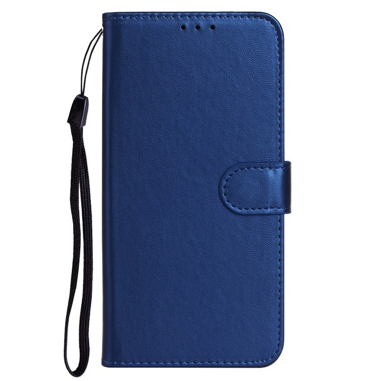 B40 For Google Pixel 6a Wallet Stand Phone Cover Anti-Dust PU Leather+TPU Cell Phone Case - Blue