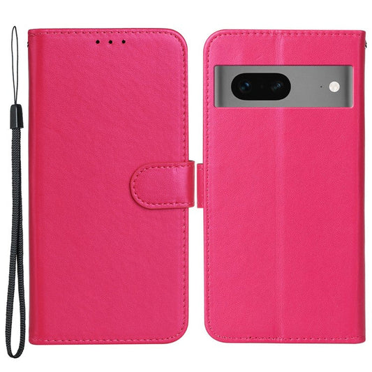 B40 Wallet Stand Phone Cover For Google Pixel 7 5G Anti-Dust PU Leather+TPU Cell Phone Case - Rose