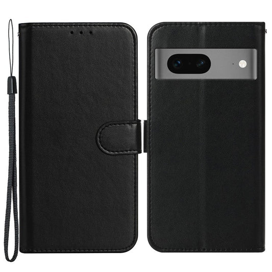 B40 Wallet Stand Phone Cover For Google Pixel 7 5G Anti-Dust PU Leather+TPU Cell Phone Case - Black