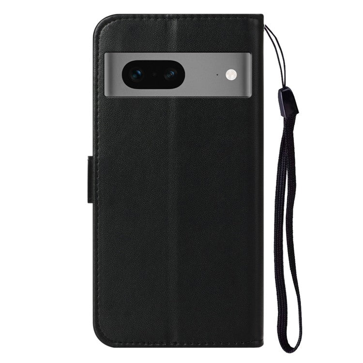 B40 Wallet Stand Phone Cover For Google Pixel 7 5G Anti-Dust PU Leather+TPU Cell Phone Case - Black