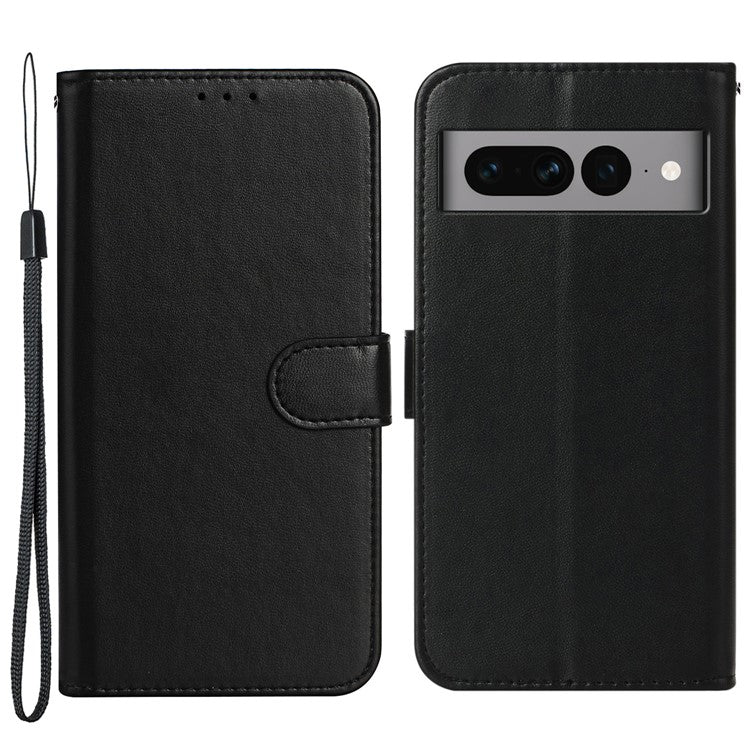 B40 Mobile Phone Case for Google Pixel 7 Pro 5G , Shockproof PU Leather Wallet Stand Phone Cover - Black