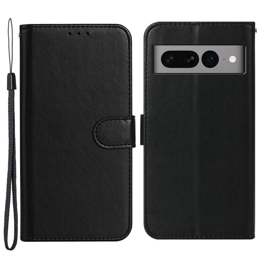 B40 Mobile Phone Case for Google Pixel 7 Pro 5G , Shockproof PU Leather Wallet Stand Phone Cover - Black