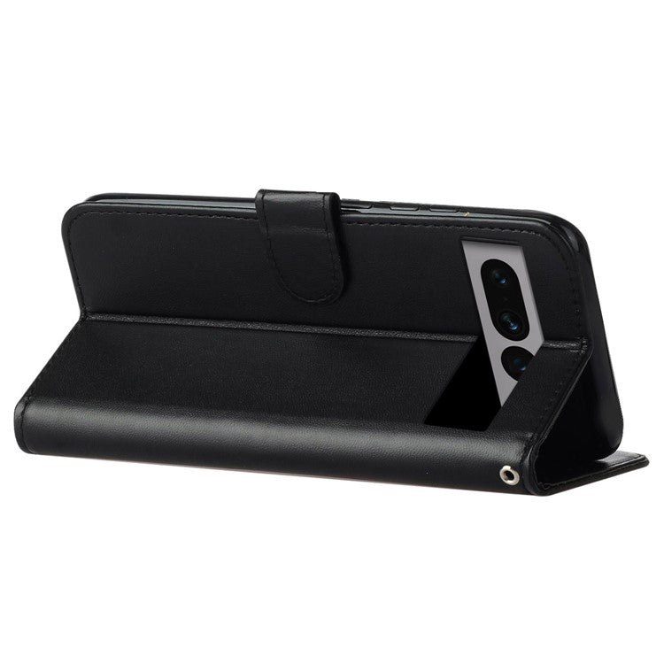 B40 Mobile Phone Case for Google Pixel 7 Pro 5G , Shockproof PU Leather Wallet Stand Phone Cover - Black