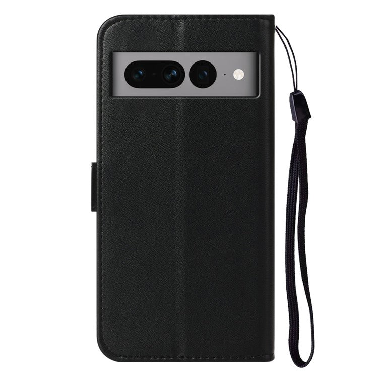 B40 Mobile Phone Case for Google Pixel 7 Pro 5G , Shockproof PU Leather Wallet Stand Phone Cover - Black