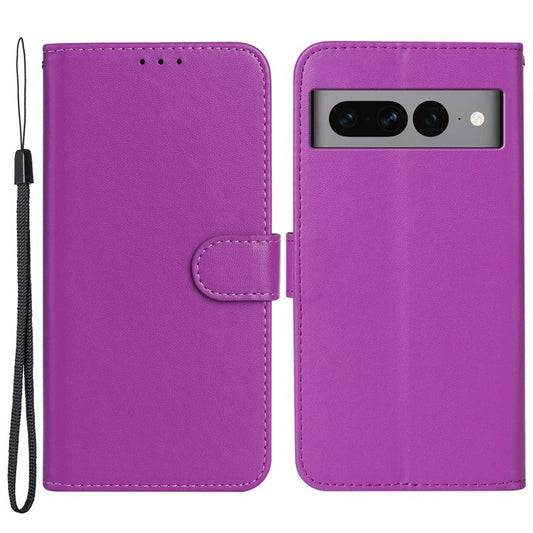 B40 Mobile Phone Case for Google Pixel 7 Pro 5G , Shockproof PU Leather Wallet Stand Phone Cover - Purple
