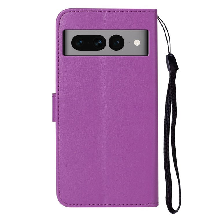 B40 Mobile Phone Case for Google Pixel 7 Pro 5G , Shockproof PU Leather Wallet Stand Phone Cover - Purple