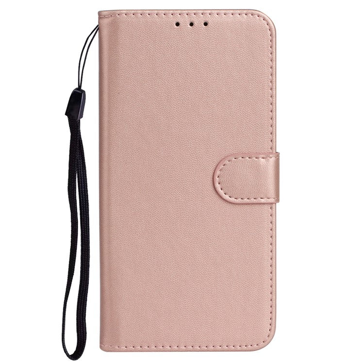 B40 Smartphone Case for Google Pixel 7a , Wallet Stand Phone Cover PU Leather+TPU Phone Shell - Rose Gold