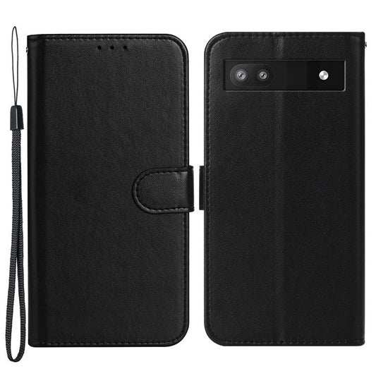 B40 Smartphone Case for Google Pixel 7a , Wallet Stand Phone Cover PU Leather+TPU Phone Shell - Black