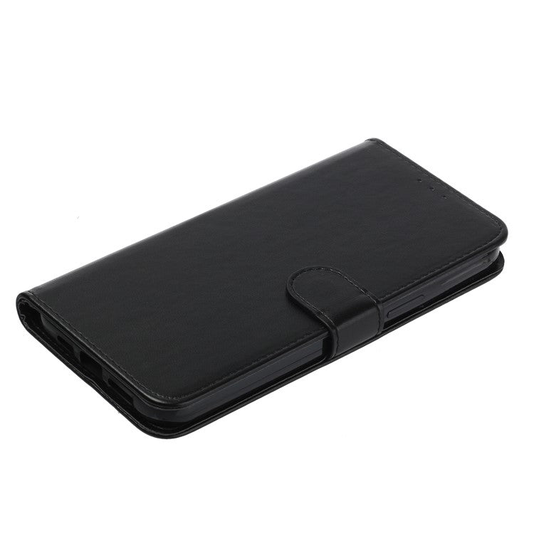 B40 Smartphone Case for Google Pixel 7a , Wallet Stand Phone Cover PU Leather+TPU Phone Shell - Black