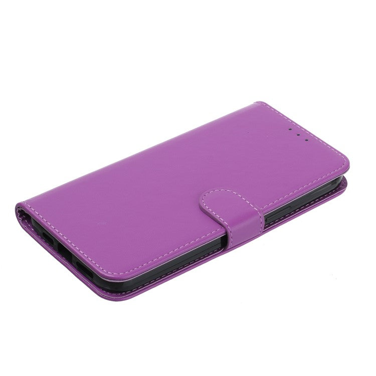 B40 For Google Pixel 6 Pro 5G Wallet Stand Phone Cover PU Leather+TPU Slim Smartphone Case - Purple