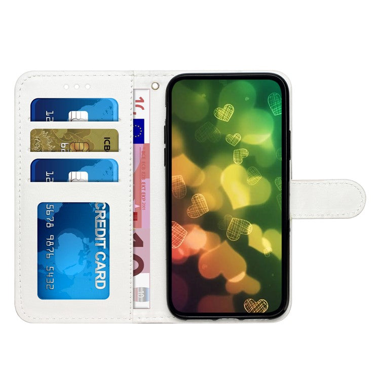For Google Pixel 6a Pattern Printing Wallet Case PU Leather Stand Flip Protective Cover with Strap - Colorful Butterfly