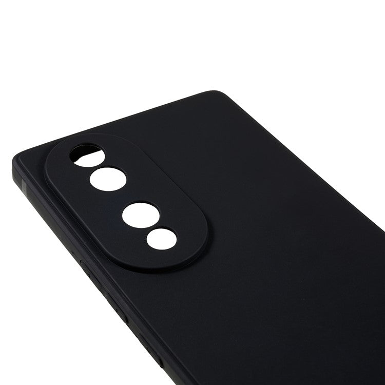 For Honor 70 5G Straight Edge TPU Phone Case Precise Cutout Camera Protection Cover - Black