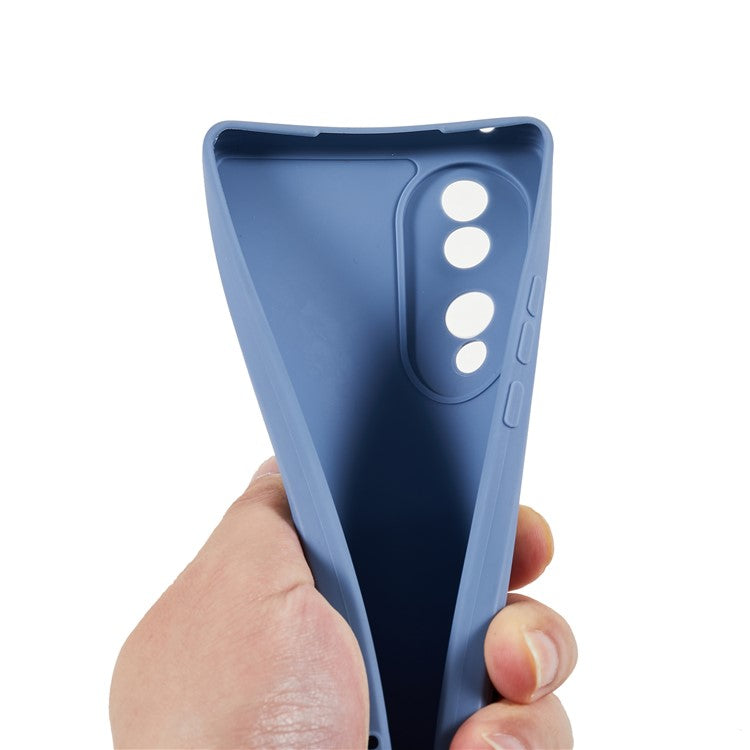 For Honor 70 5G Straight Edge TPU Phone Case Precise Cutout Camera Protection Cover - Lavender Grey