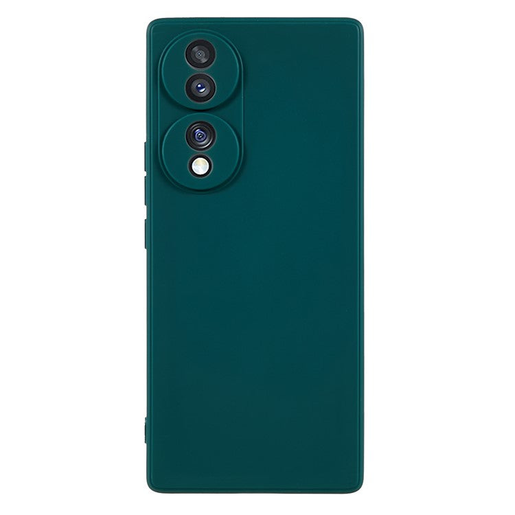 For Honor 70 5G Straight Edge TPU Phone Case Precise Cutout Camera Protection Cover - Army Green