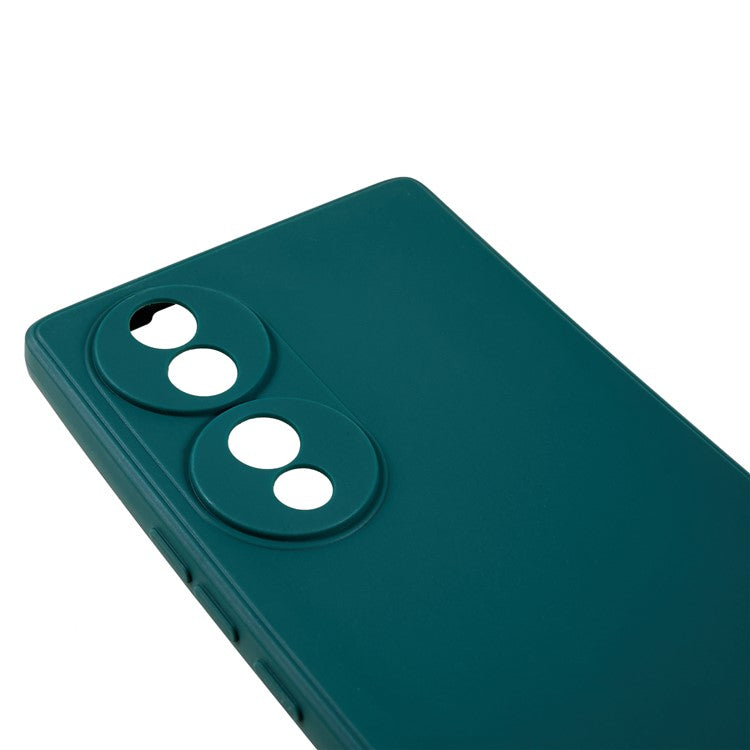 For Honor 70 5G Straight Edge TPU Phone Case Precise Cutout Camera Protection Cover - Army Green