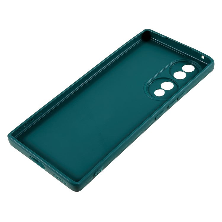 For Honor 70 5G Straight Edge TPU Phone Case Precise Cutout Camera Protection Cover - Army Green