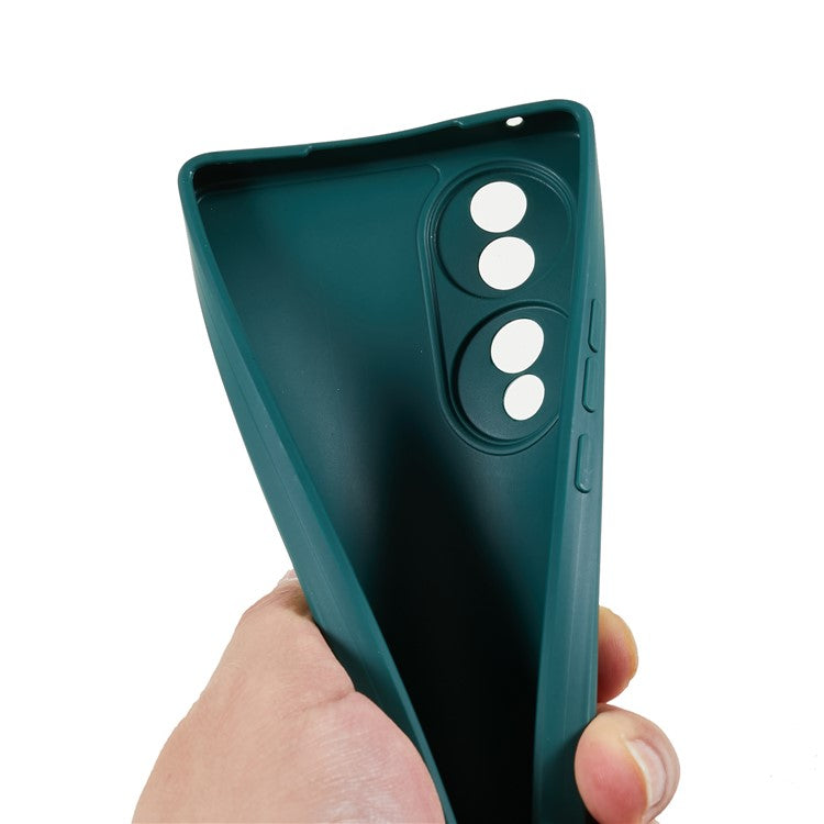 For Honor 70 5G Straight Edge TPU Phone Case Precise Cutout Camera Protection Cover - Army Green