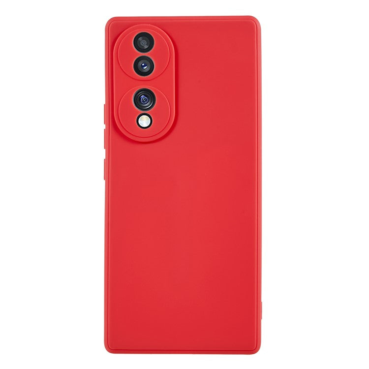 For Honor 70 5G Straight Edge TPU Phone Case Precise Cutout Camera Protection Cover - Hawthorn Red