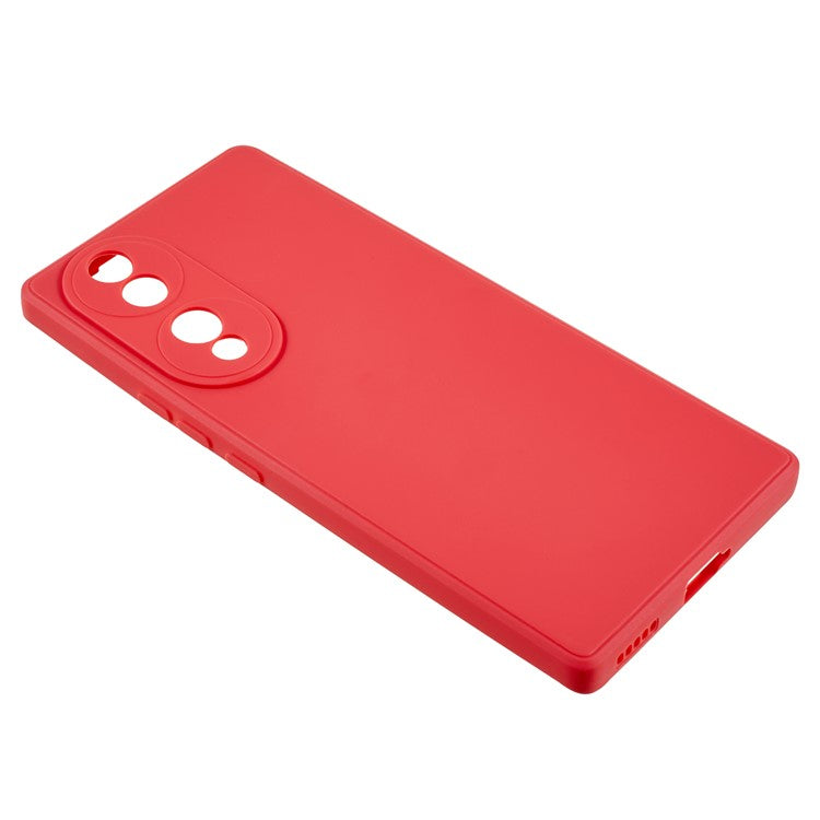 For Honor 70 5G Straight Edge TPU Phone Case Precise Cutout Camera Protection Cover - Hawthorn Red