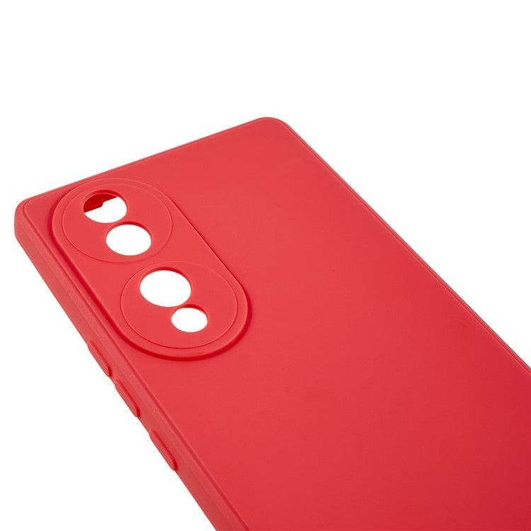 For Honor 70 5G Straight Edge TPU Phone Case Precise Cutout Camera Protection Cover - Hawthorn Red