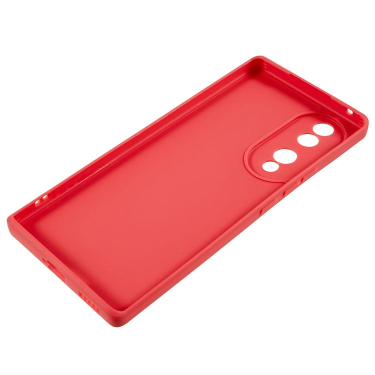 For Honor 70 5G Straight Edge TPU Phone Case Precise Cutout Camera Protection Cover - Hawthorn Red