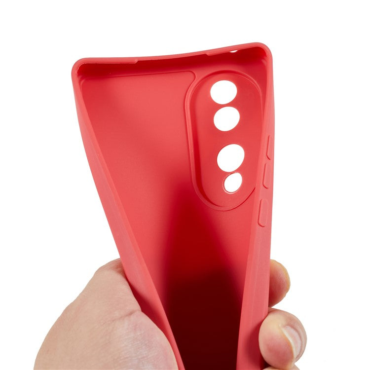 For Honor 70 5G Straight Edge TPU Phone Case Precise Cutout Camera Protection Cover - Hawthorn Red