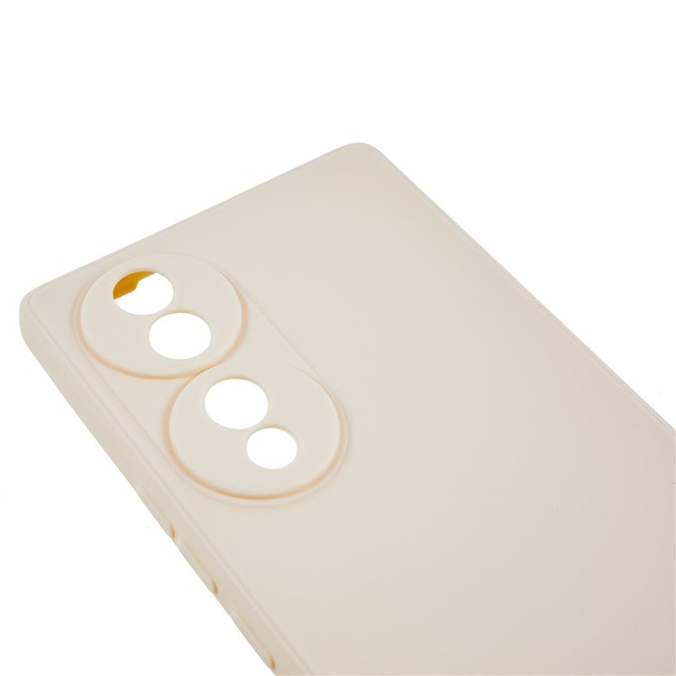 For Honor 70 5G Straight Edge TPU Phone Case Precise Cutout Camera Protection Cover - White