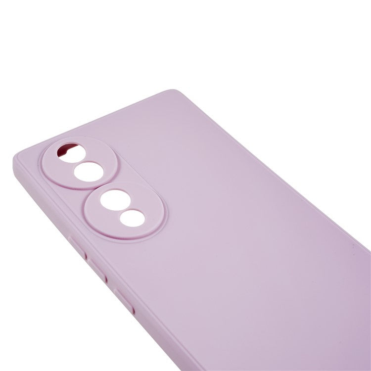 For Honor 70 5G Straight Edge TPU Phone Case Precise Cutout Camera Protection Cover - Purple