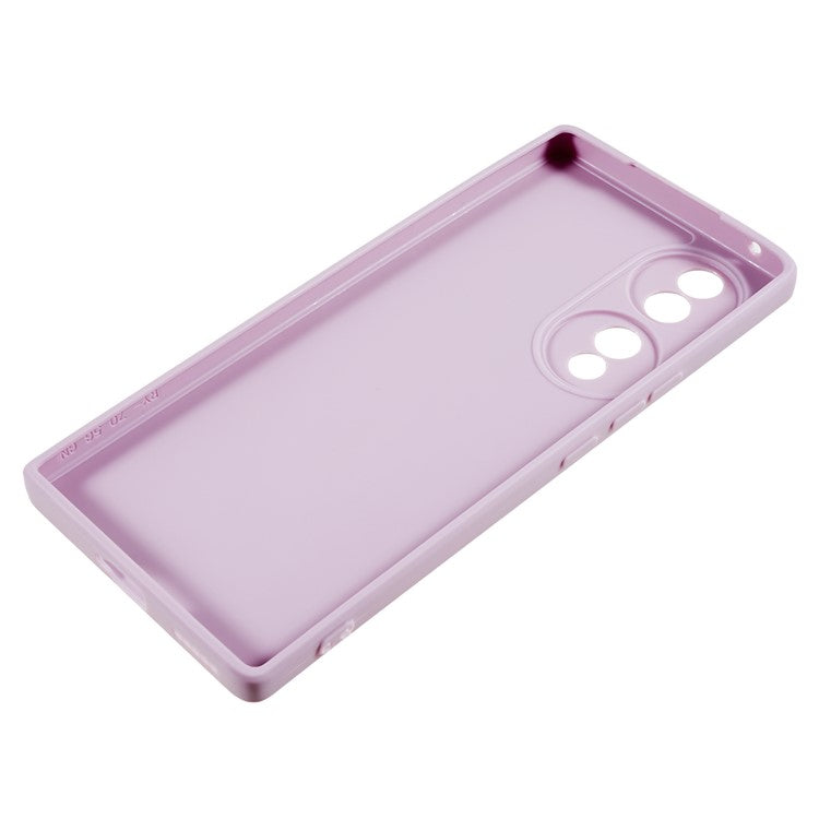 For Honor 70 5G Straight Edge TPU Phone Case Precise Cutout Camera Protection Cover - Purple