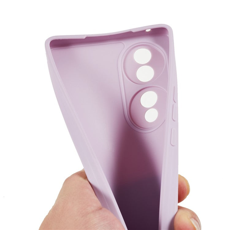 For Honor 70 5G Straight Edge TPU Phone Case Precise Cutout Camera Protection Cover - Purple