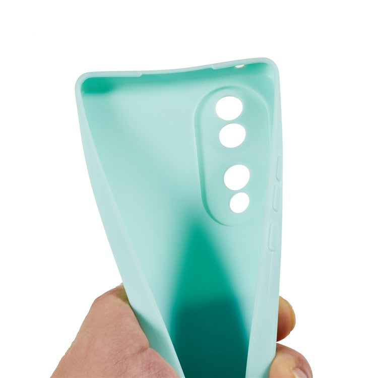 For Honor 70 5G Straight Edge TPU Phone Case Precise Cutout Camera Protection Cover - Baby Blue