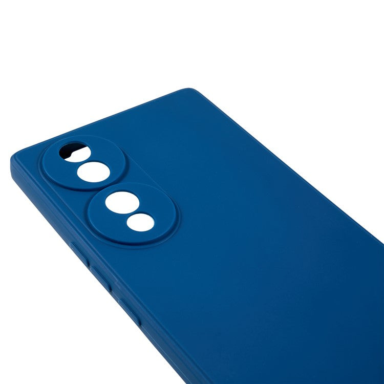 For Honor 70 5G Straight Edge TPU Phone Case Precise Cutout Camera Protection Cover - Sapphire