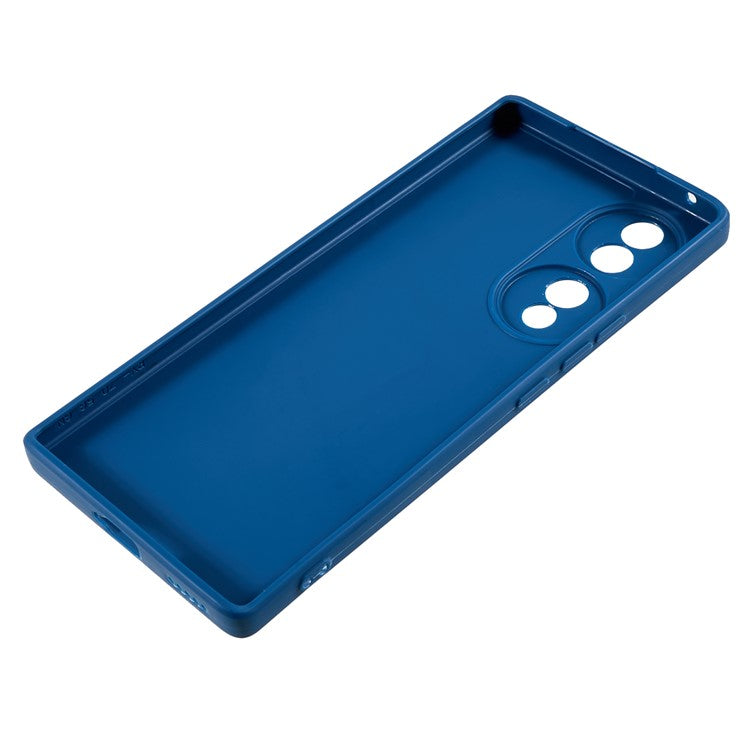 For Honor 70 5G Straight Edge TPU Phone Case Precise Cutout Camera Protection Cover - Sapphire