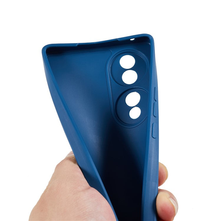 For Honor 70 5G Straight Edge TPU Phone Case Precise Cutout Camera Protection Cover - Sapphire