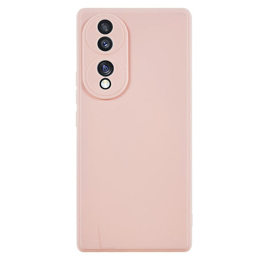 For Honor 70 5G Straight Edge TPU Phone Case Precise Cutout Camera Protection Cover - Pink