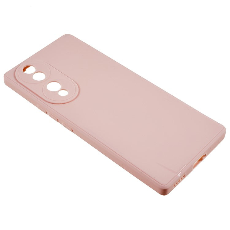 For Honor 70 5G Straight Edge TPU Phone Case Precise Cutout Camera Protection Cover - Pink