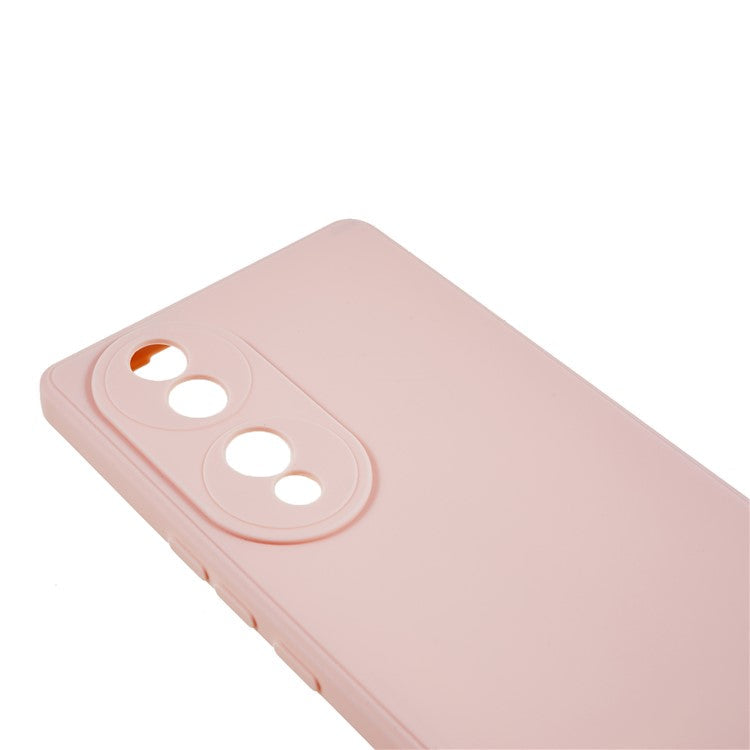 For Honor 70 5G Straight Edge TPU Phone Case Precise Cutout Camera Protection Cover - Pink